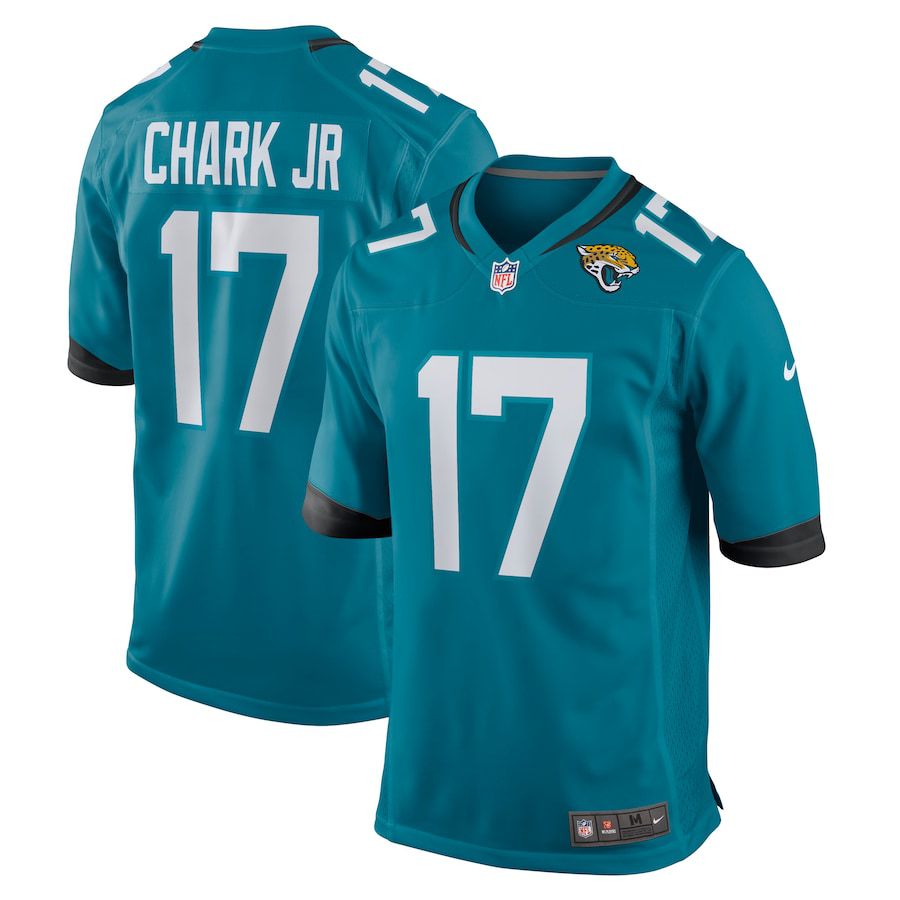 Men Jacksonville Jaguars #17 DJ Chark Jr. Nike Green Game NFL Jersey->jacksonville jaguars->NFL Jersey
